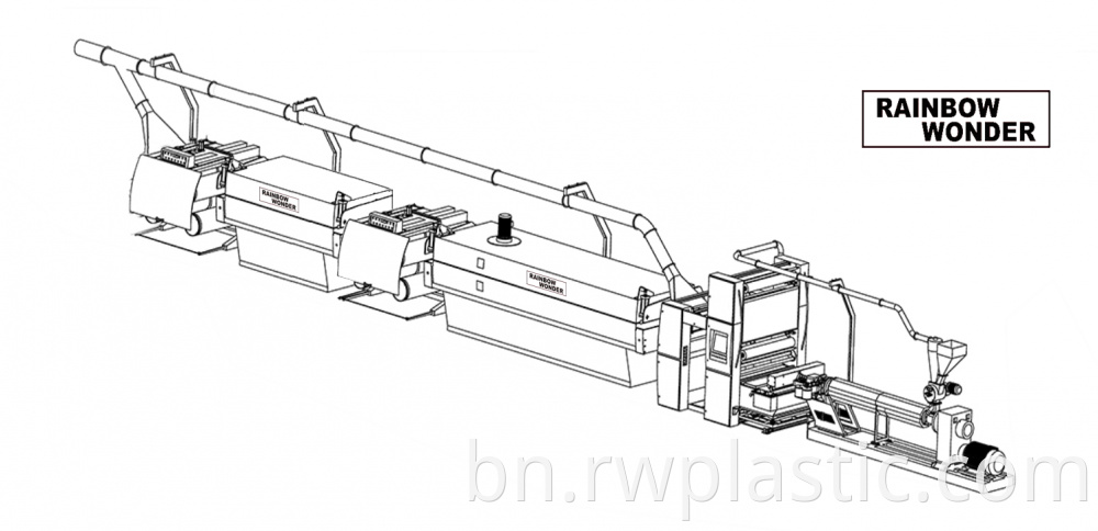 PE plastic extruder production line